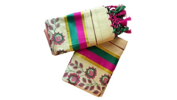 Kerala Style Set Mundu - Image 2