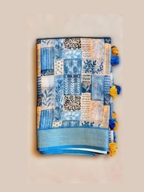 Cotton Linen Blend Saree