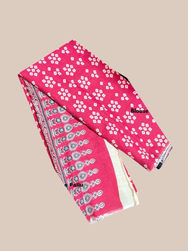 Mal Mal Cotton Saree - Image 3