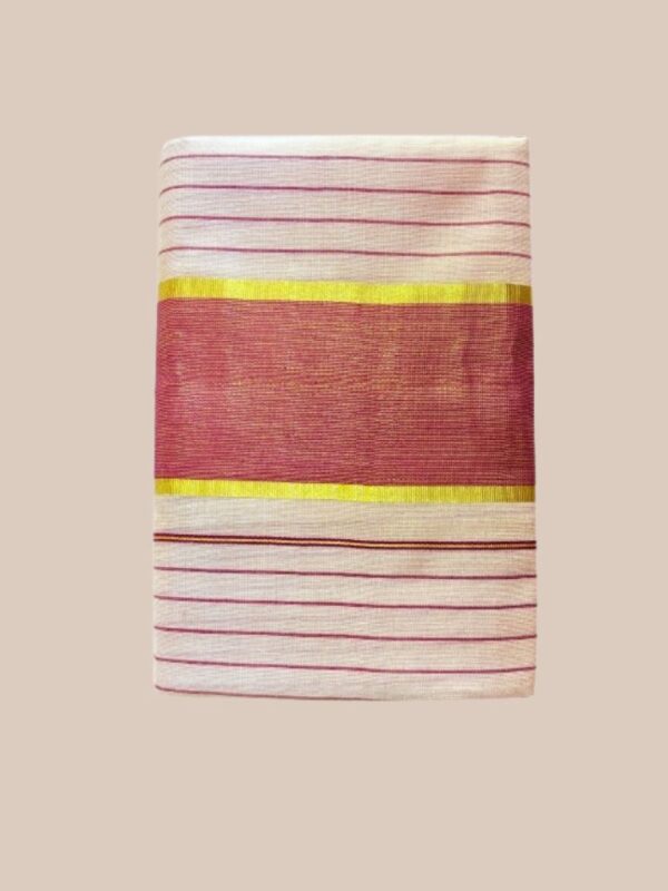 Kerala Traditional Set Saree - Image 3
