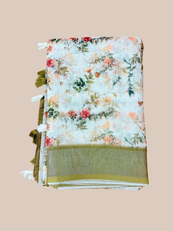 Cotton Linen Blend Saree
